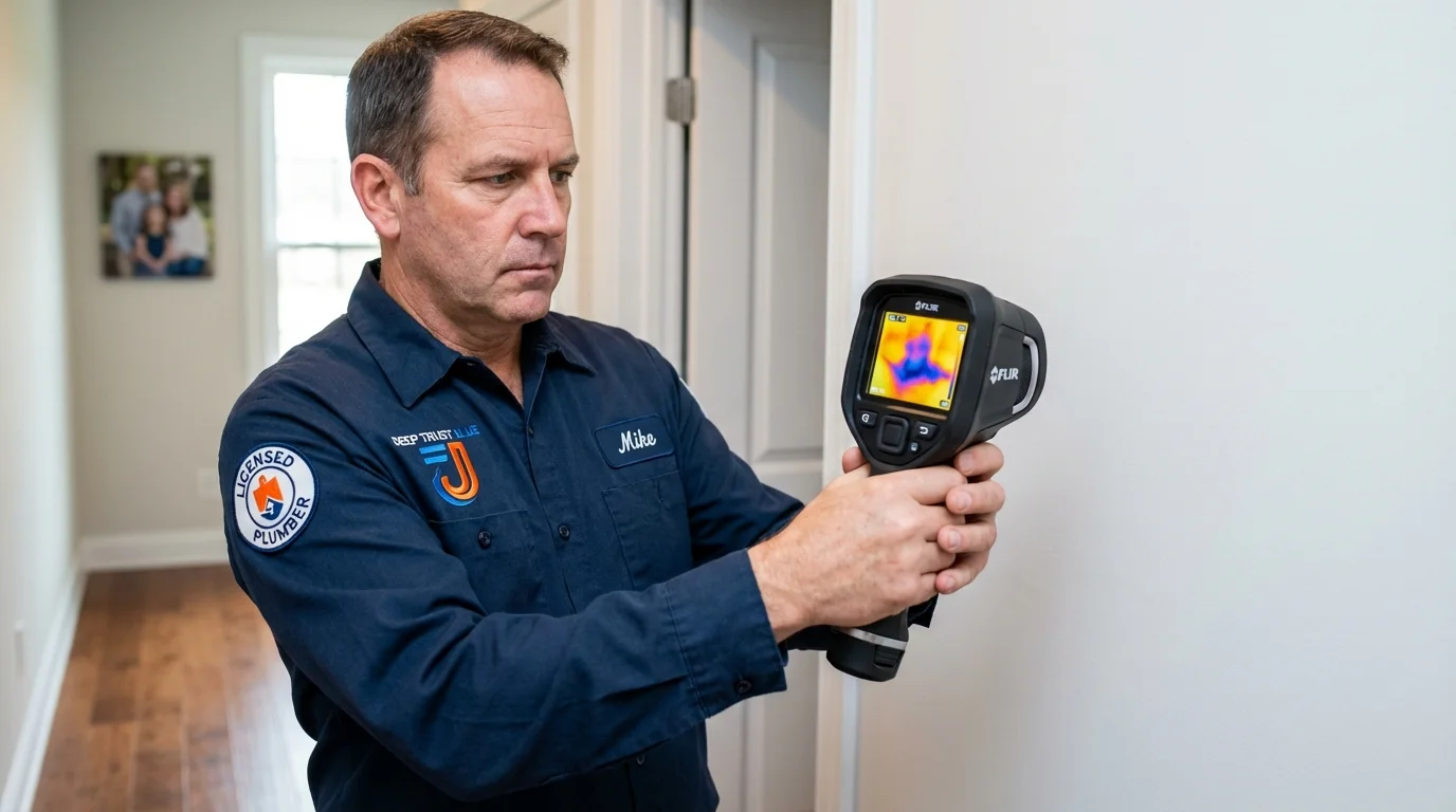 Thermal imaging leak detection by Johns Plumbing LLC in Dryden